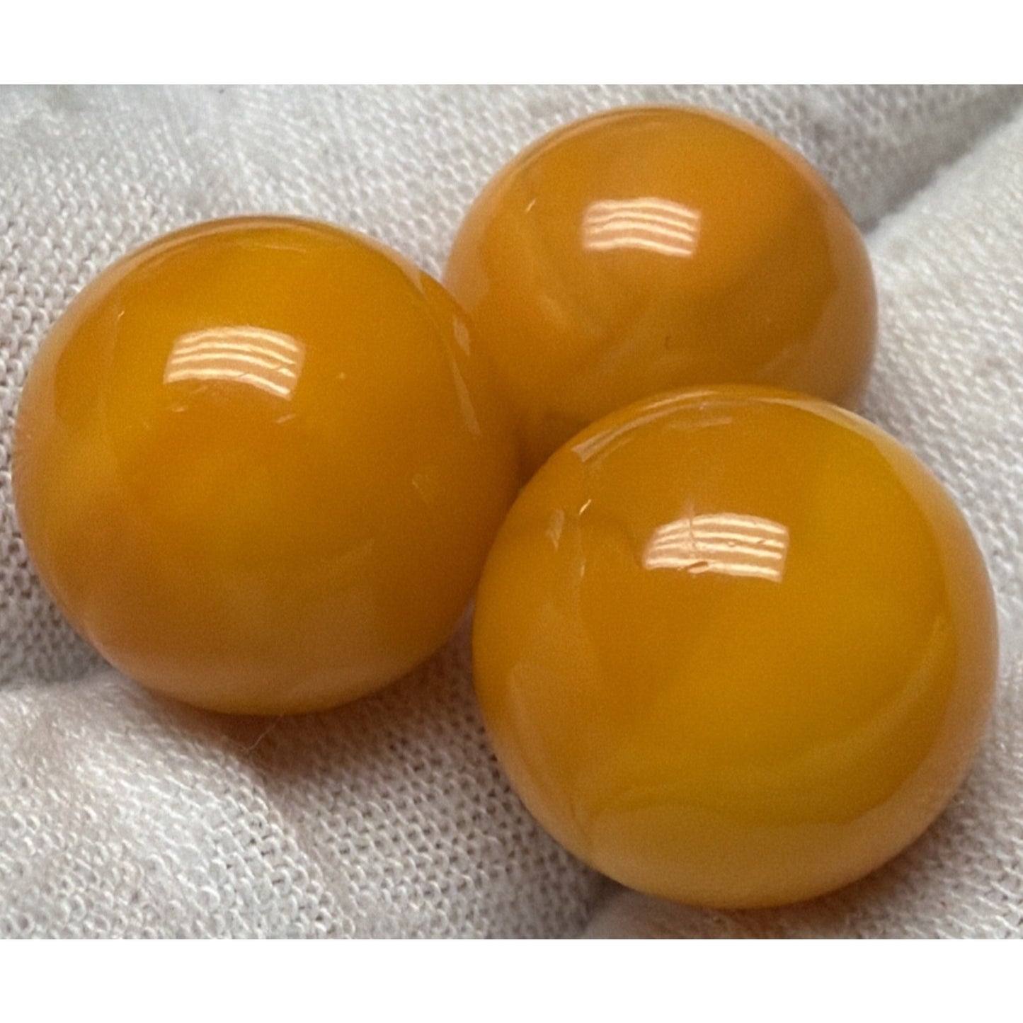 Vtg Lot of 3 Vitro Agate Marble King Orange Marmalade Jelly Butterscotch