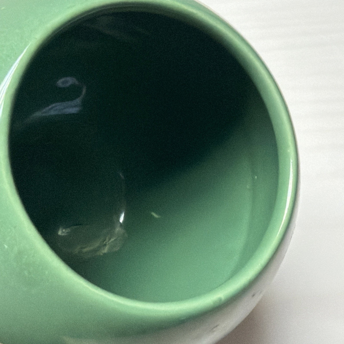 MCM Haeger Pottery Orb Spherical Ball Planter Vase As Is Green
