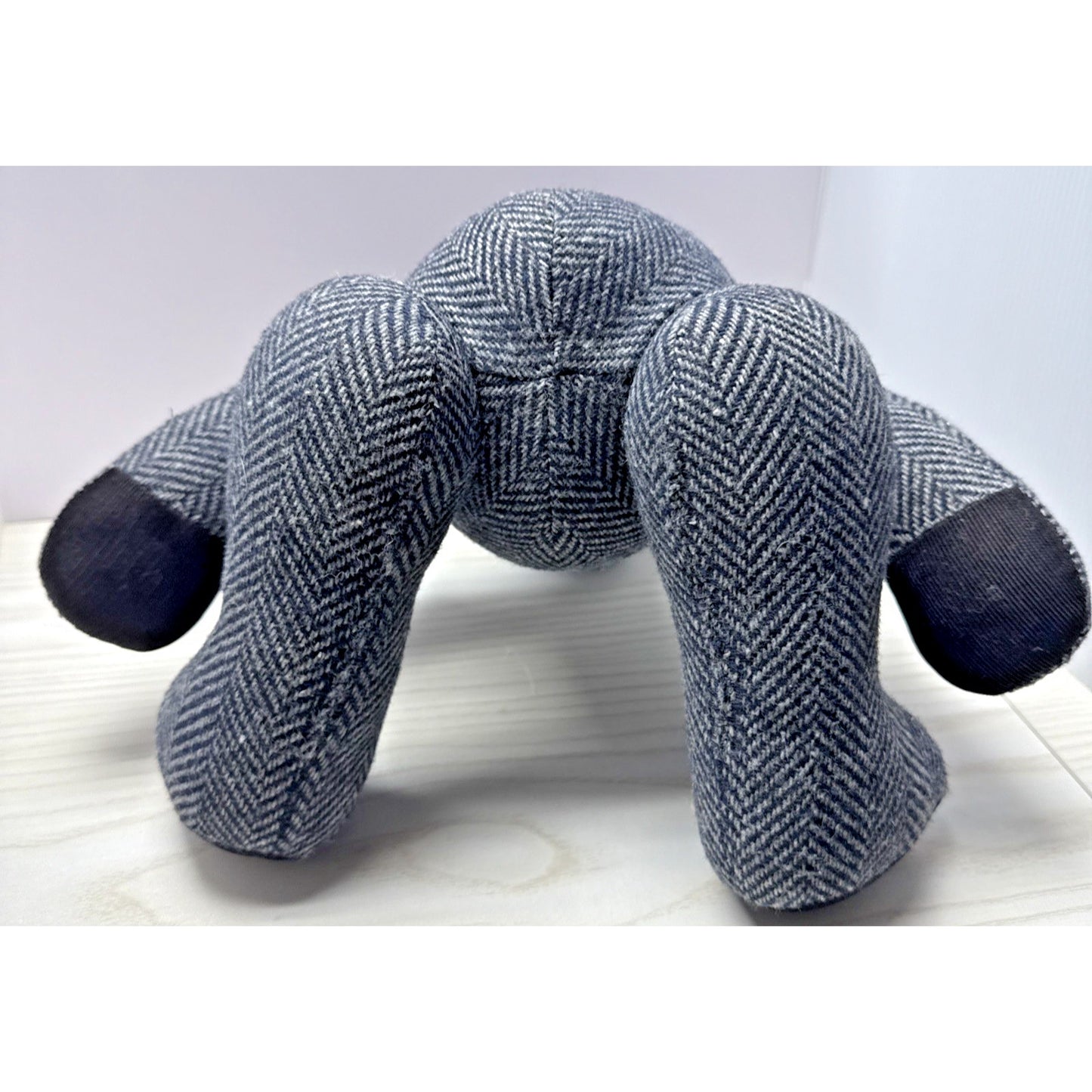 Handmade Tweed Teddy Bear Herringbone Jointed Corduroy Harris Read