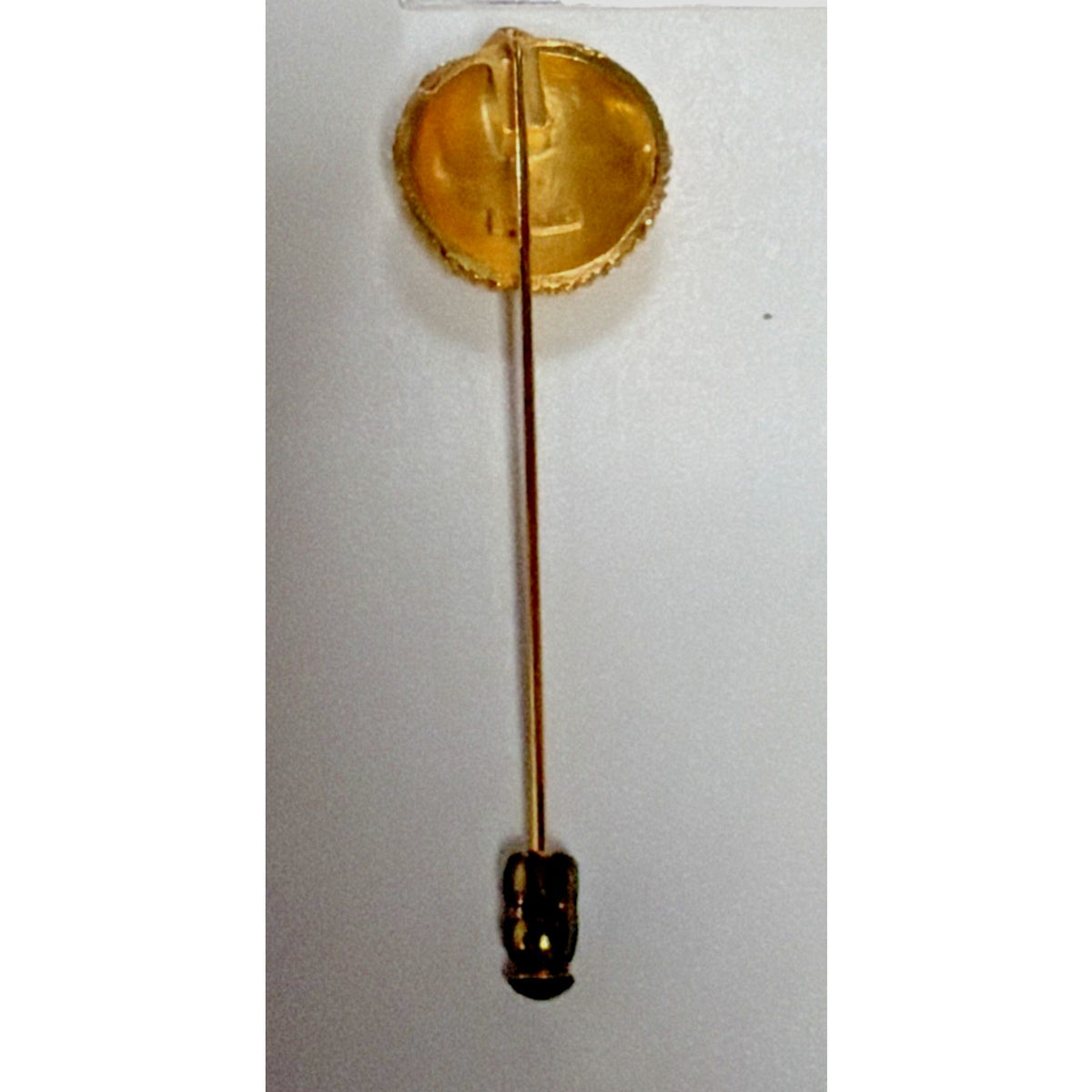 Vintage Trifari Shell Stick Pin Hatpin Clamshell Gold Tone