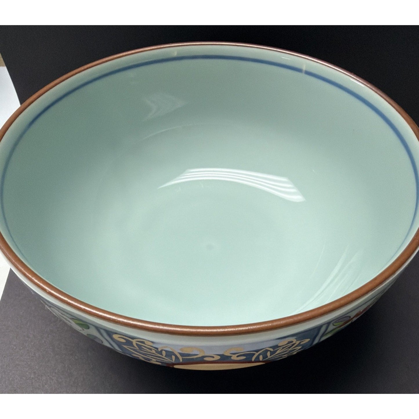 Arita Ware Nishimine Japan Bowl Painted Porcelain Floral Marked