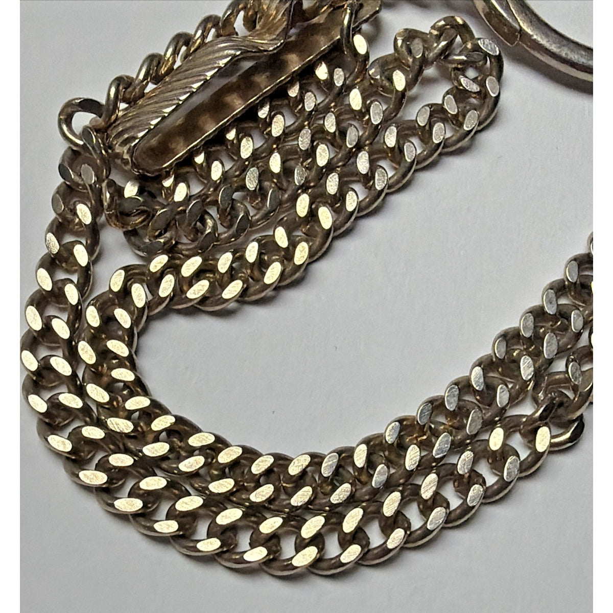 Vintage Pocket Watch Chain Clip Money Watch Holder Cuban Link As Is