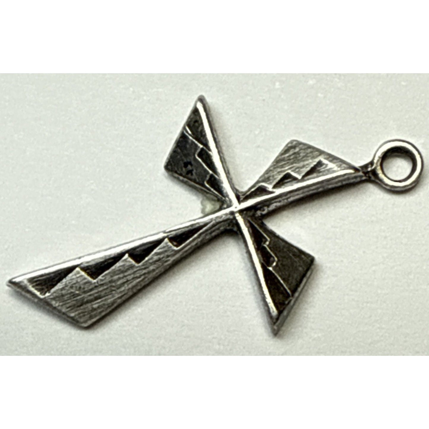 Vintage Southwest Sterling Silver Cross Pendant Delicate