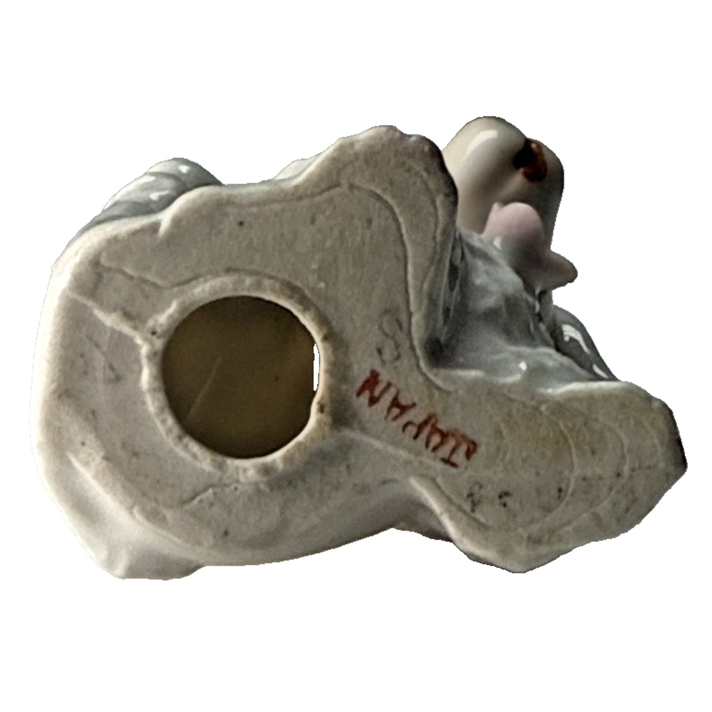 Vintage Anthropomorphic Poodle Dog Puppy Figurine Pink Bow Porcelain