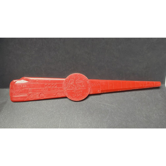 Vintage Rock Island Lines Letter Opener Century Of Service Train Red 1852 1952
