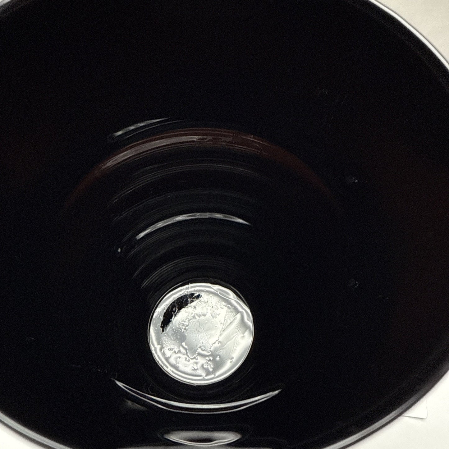 Vtg Finn Crystal Iittala Marlene Vase Kerttu Nurminen Black Amethyst Ribbed Vase