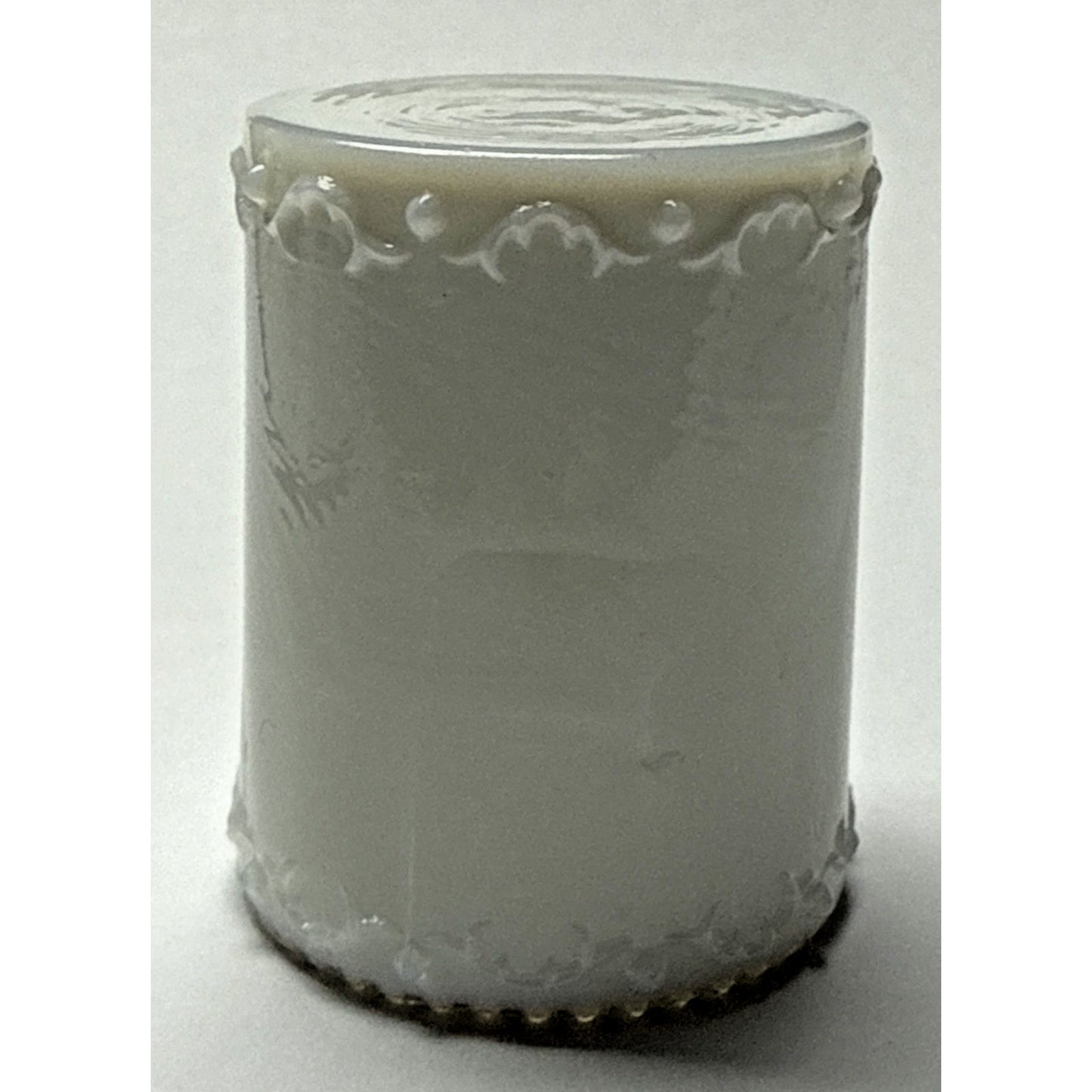 EAPG Unidentified Milk Glass Toothpick Matchstick Tobacco Childs Bead Scroll