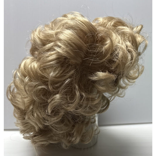 Vintage Arlene Dahl Short Ash Blonde Wig Hair Piece Curls Original Box As-Is