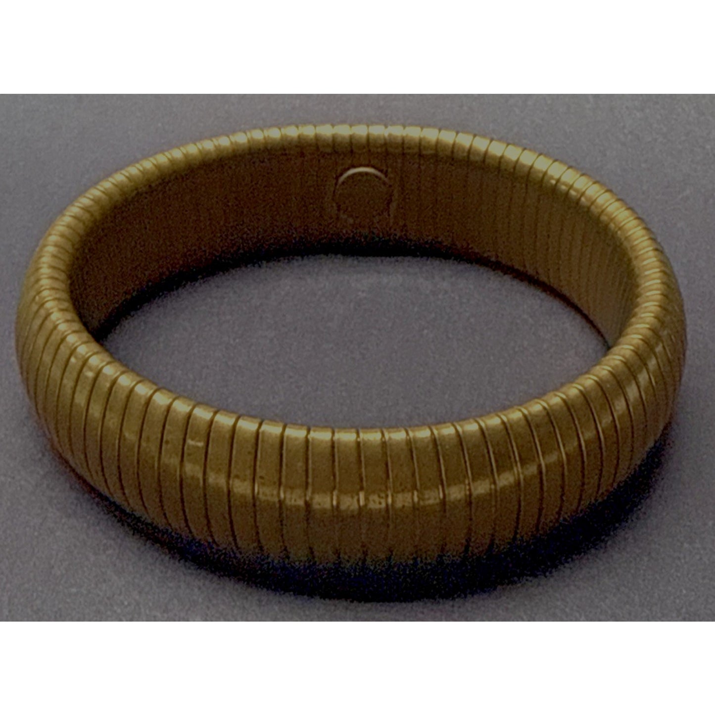 Vintage Flex Omega Brass Gold Tone Bangle Tubogas Stretch Bracelet