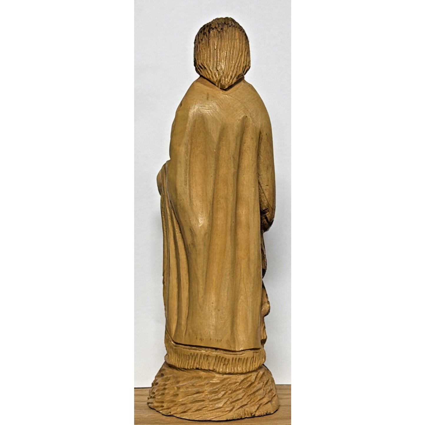 Vintage Hand Carved Olive Wood Moses Sculpture Ten Commandments As Is