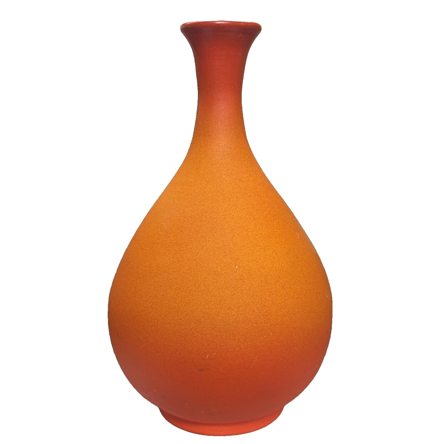 MCM Villa de Zaachila Oaxaca Pottery Metros Orange Vase Weed Pot Green Glazed