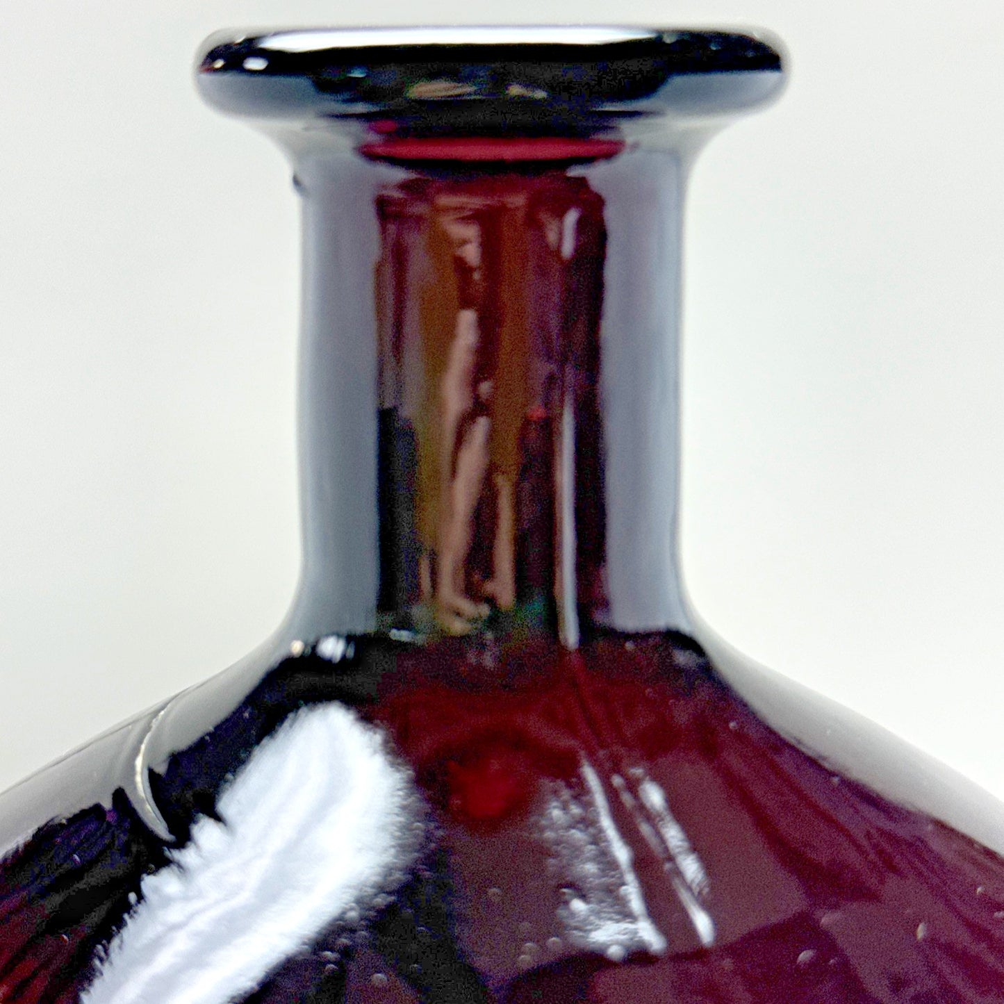 MCM Italy Empoli Glass Genie Bottle Decanter Purple Amethyst No Stopper As Is