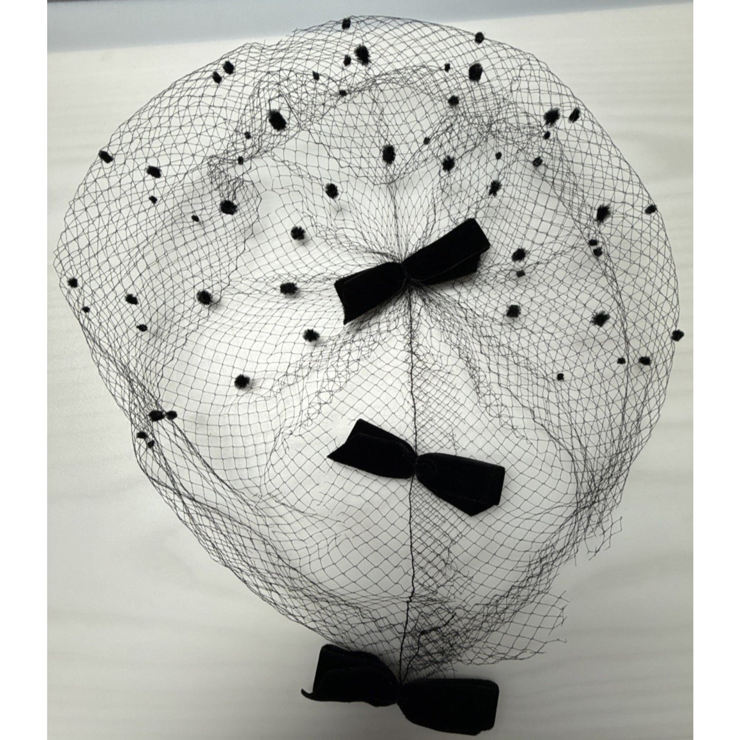 Vtg Fashion Tress Hair Piece Topper Blonde Curls France Net Bows Original Box