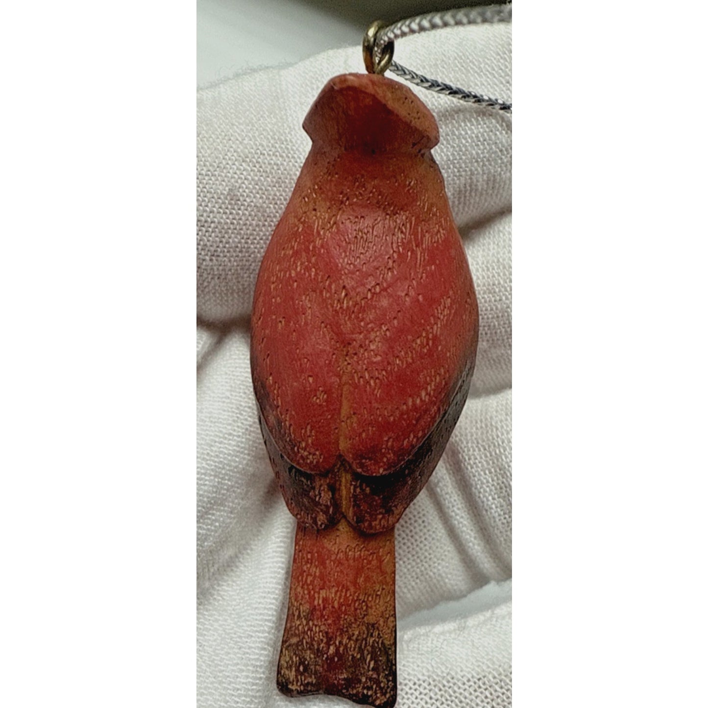 Vintage Lot of 3 Cardinal Ornaments Small Mini Resin Red Bird