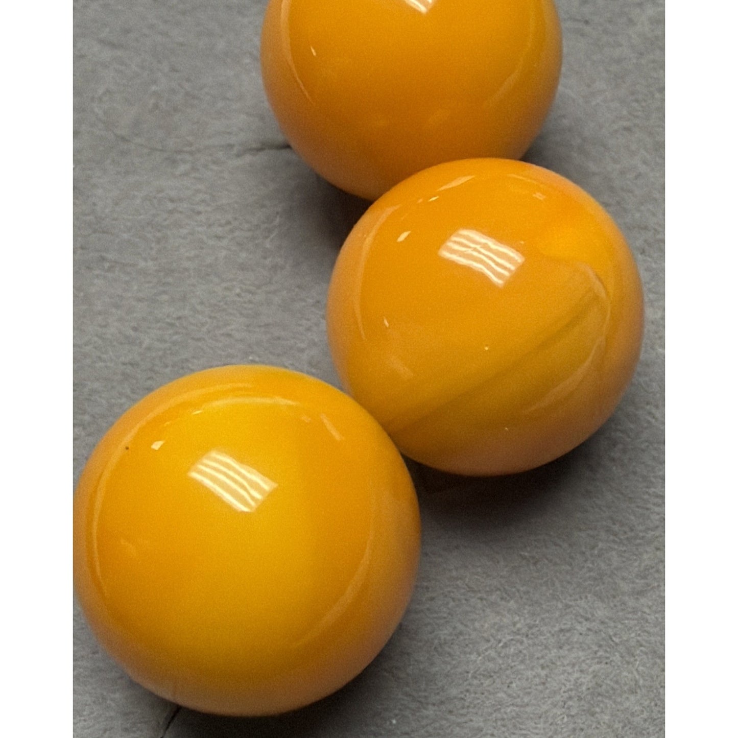 Vtg Lot of 3 Vitro Agate Marble King Orange Marmalade Jelly Butterscotch