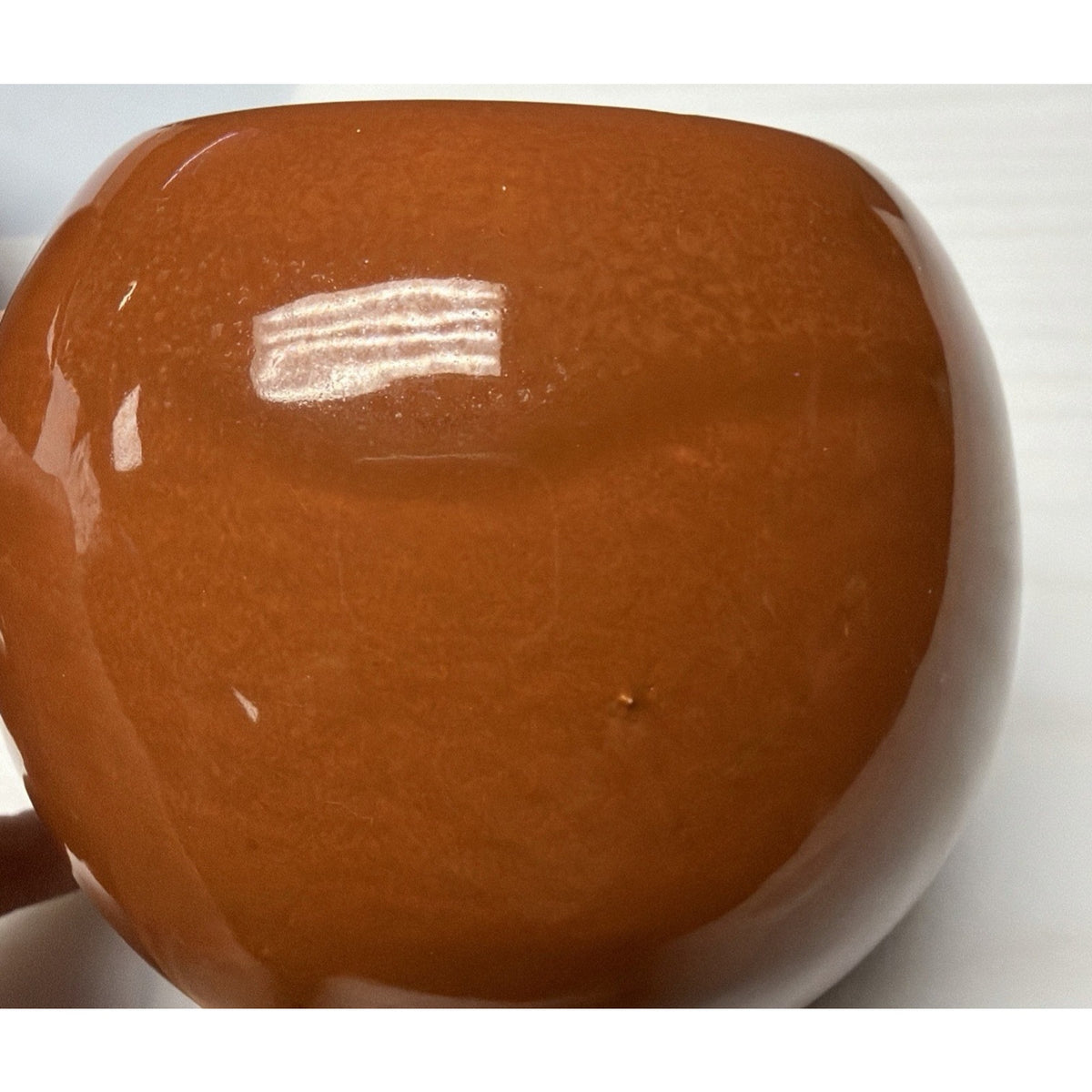 MCM Lot of 2 Haeger Pottery Orb Spherical Ball Planter Vase As Is Brown Read