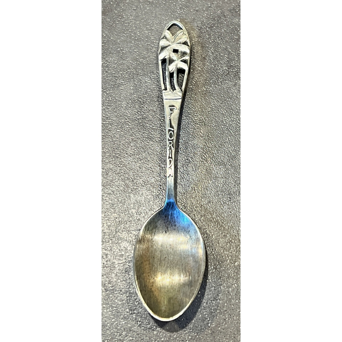 Old Bates Klinke Sterling Silver Souvenir Spoon Florida Palm Trees