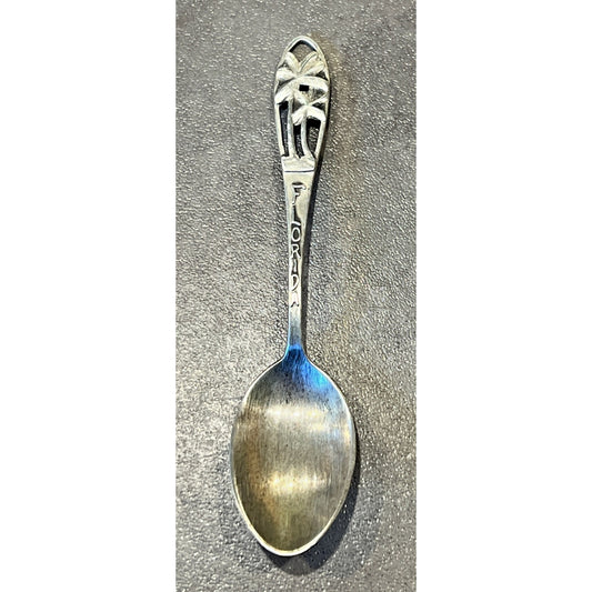 Old Bates Klinke Sterling Silver Souvenir Spoon Florida Palm Trees