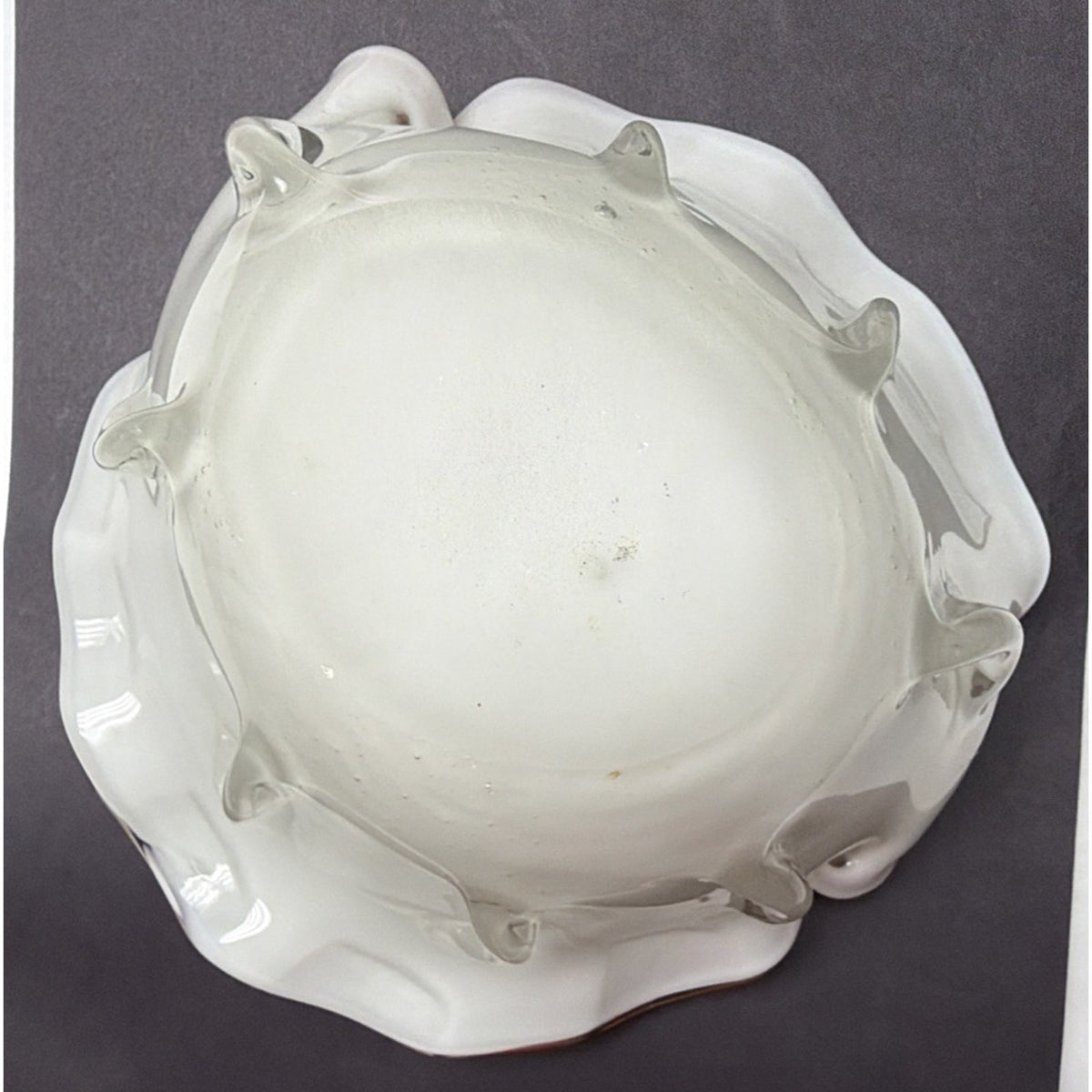 MCM Murano Art Glass Bowl Ashtray Abstract Freeform Cased Sommerso