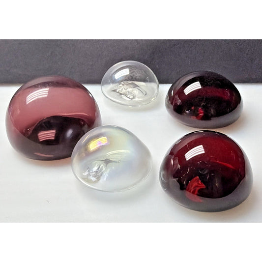 Vintage Lot of 5 Hand Blown Glass Bubble Floats Candle Multicolor