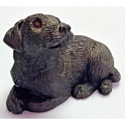 Vtg Jennings Decoy Co Black Lab Puppy Hunting Dog Figurine