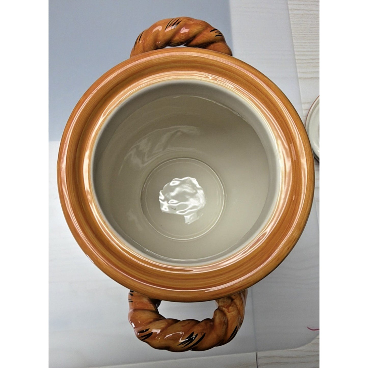 Dario Farrucci Designs Villa Paradiso Canister Cookie Jar Handles 9.25 in