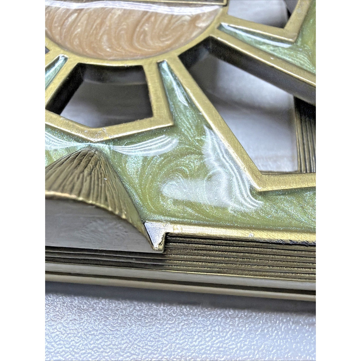 Jay Strongwater Leland Pave Corner Picture Frame Frame Swarovski Crystal Enamel