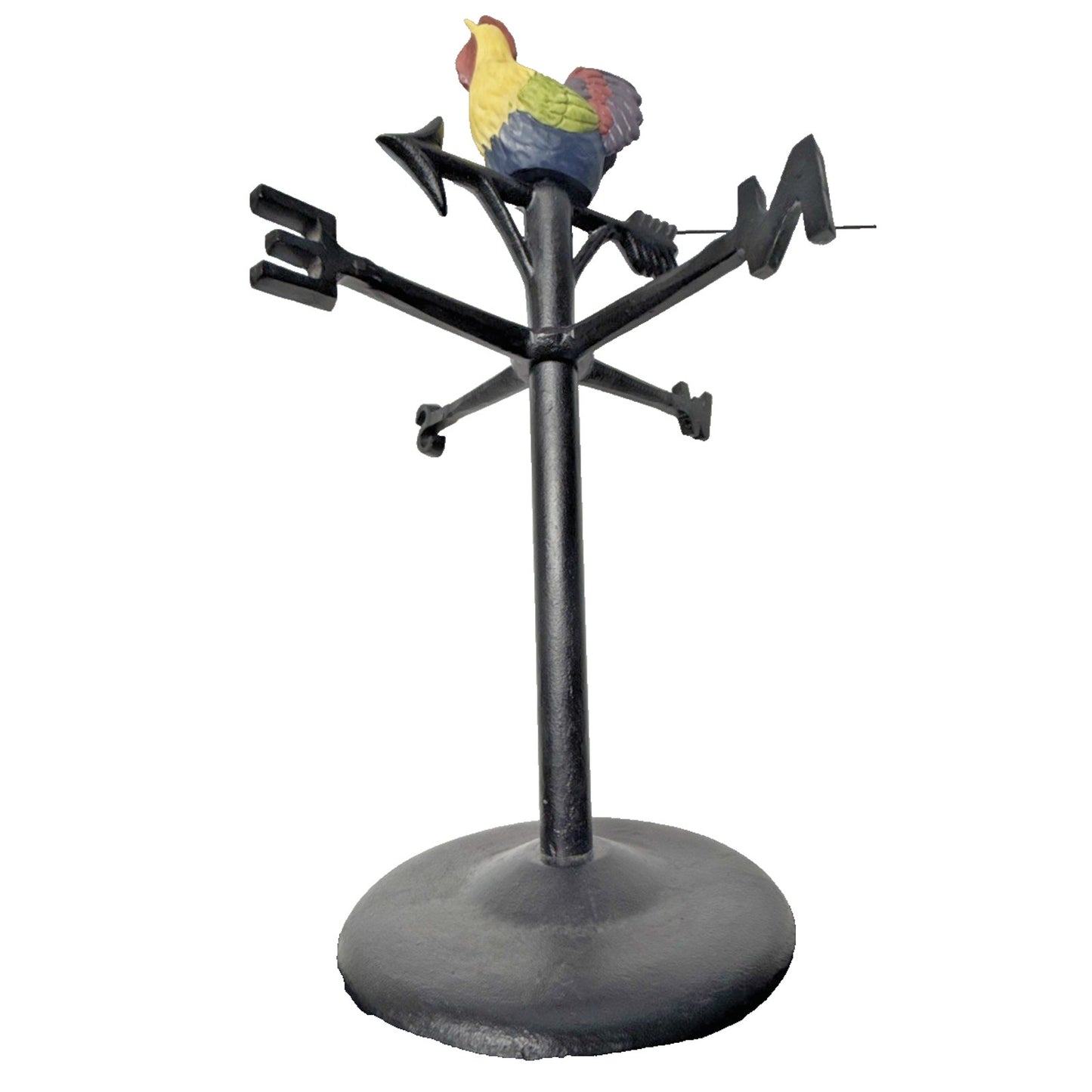 Vintage Susan Winget Cast Iron Rooster Weathervane Tabletop Farmhouse Chic