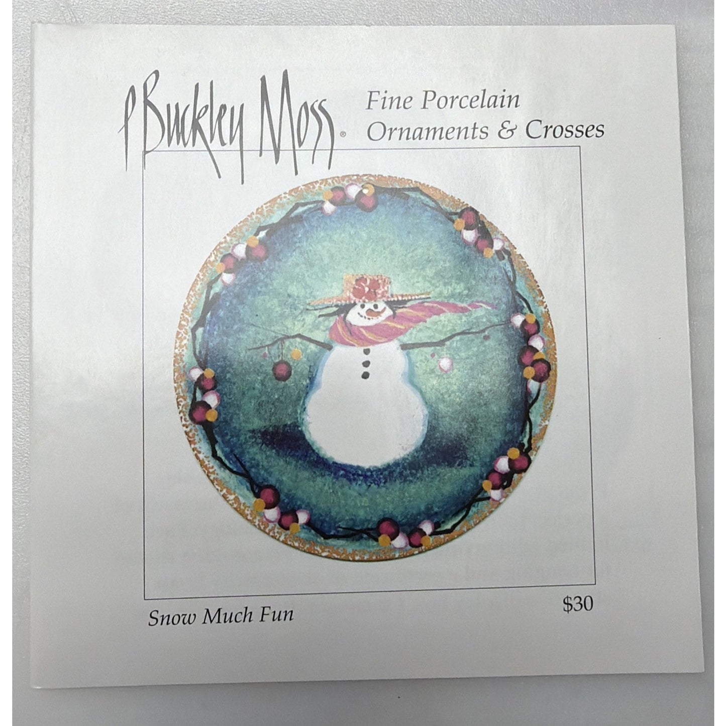 Vintage P Buckley Moss Bodie Lighthouse Ornament COA Box
