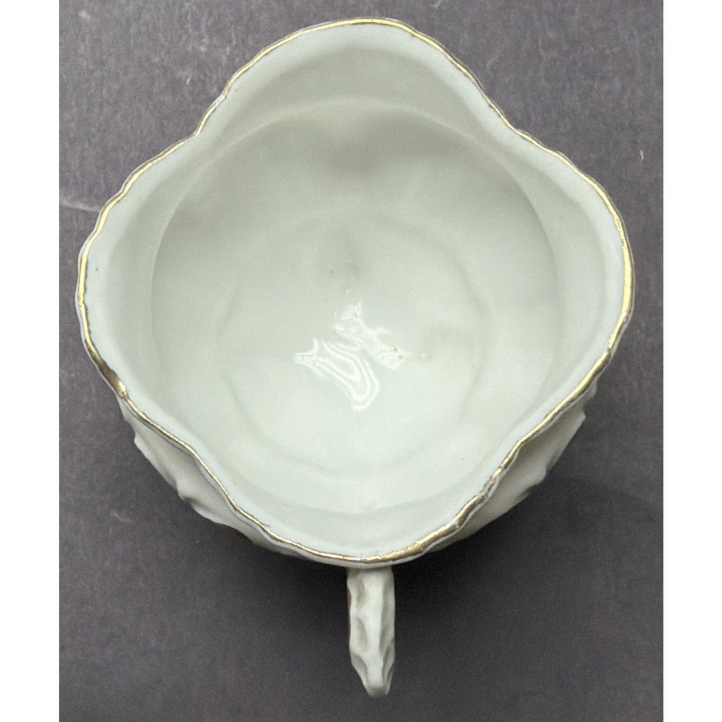 Old Germany Austria Ornate Porcelain Demitasse Cup Saucer Painted Footed Ornate