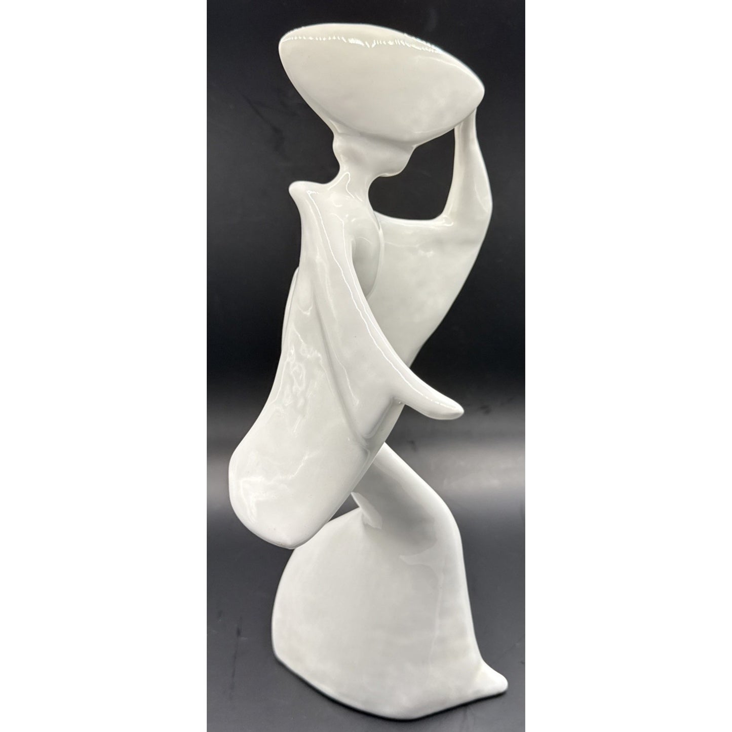 Vtg Blanc de Chine Awa Odori Dancer Sculpture Keiten Takahashi Porcelain Glazed