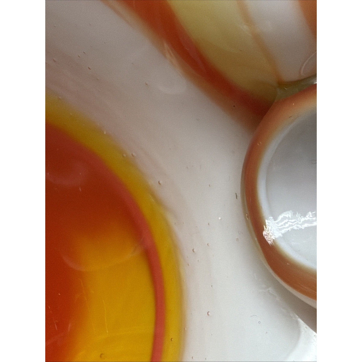 MCM Murano Art Glass Bowl Ashtray Abstract Freeform Cased Sommerso