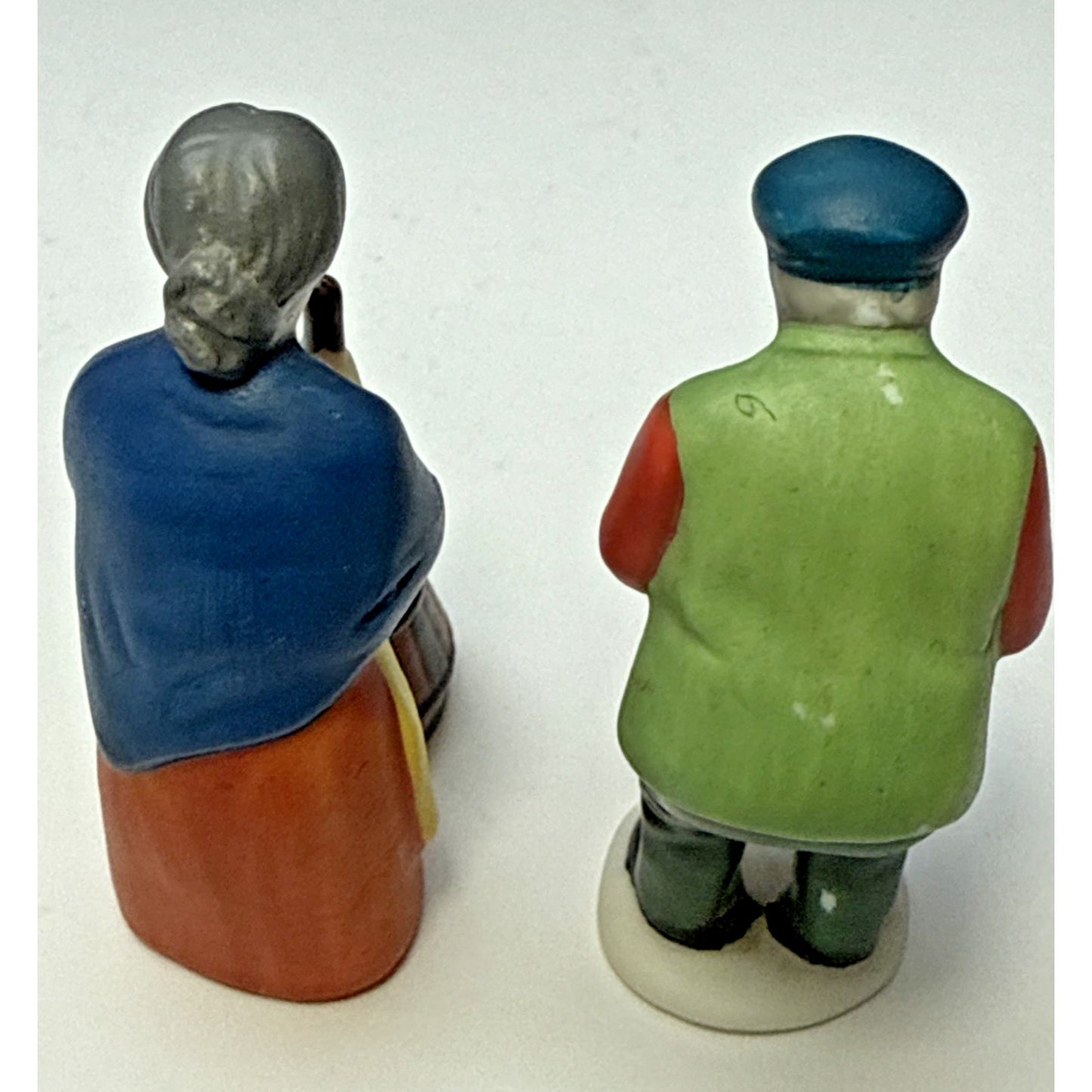 Vtg Lot of 2 Dept 56 Harvest Time Farmer Pumpkin Wife Butter Churn New England