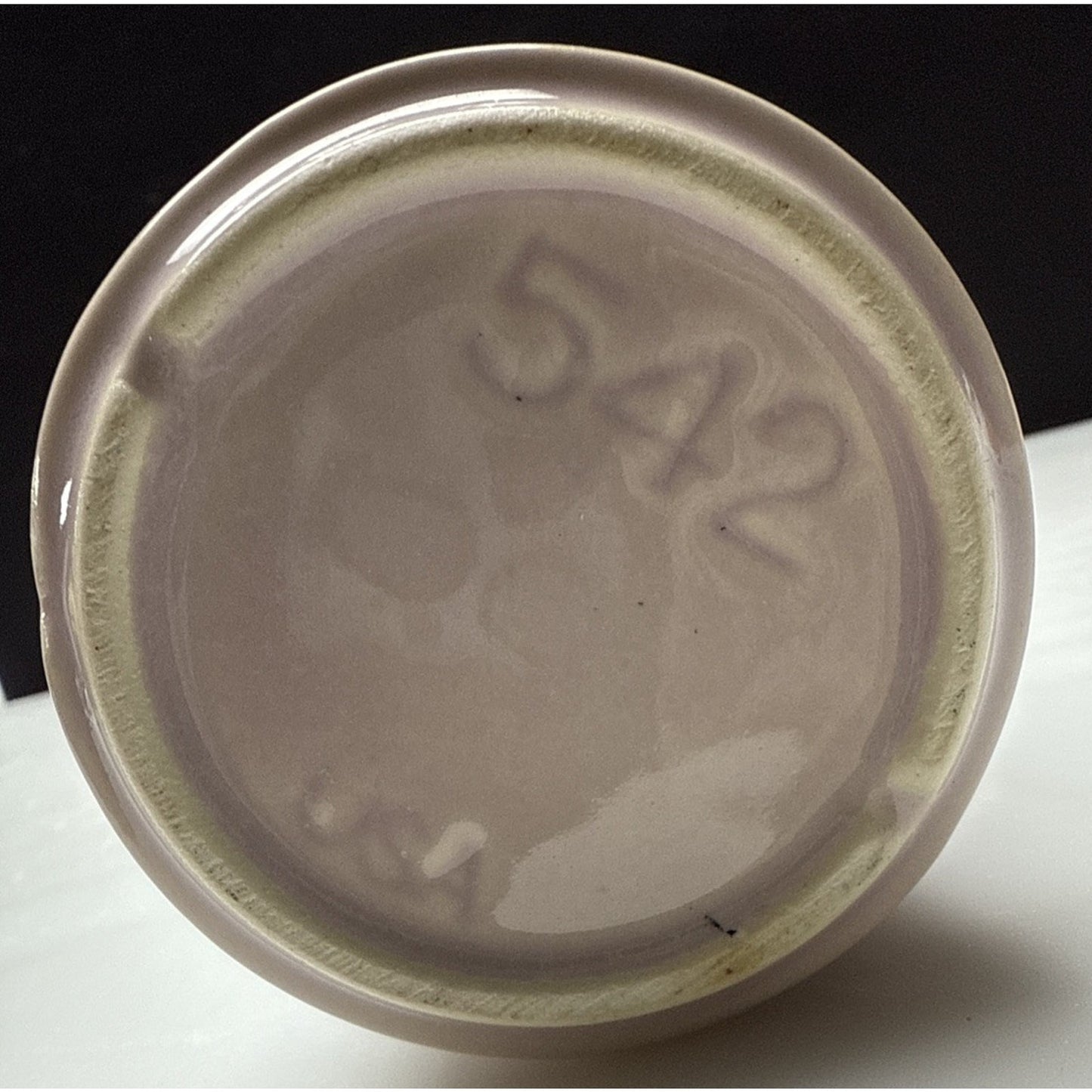 Vintage McCoy Pottery Ceramic Twisted Vase Lavender Pink 542 Candle Holder