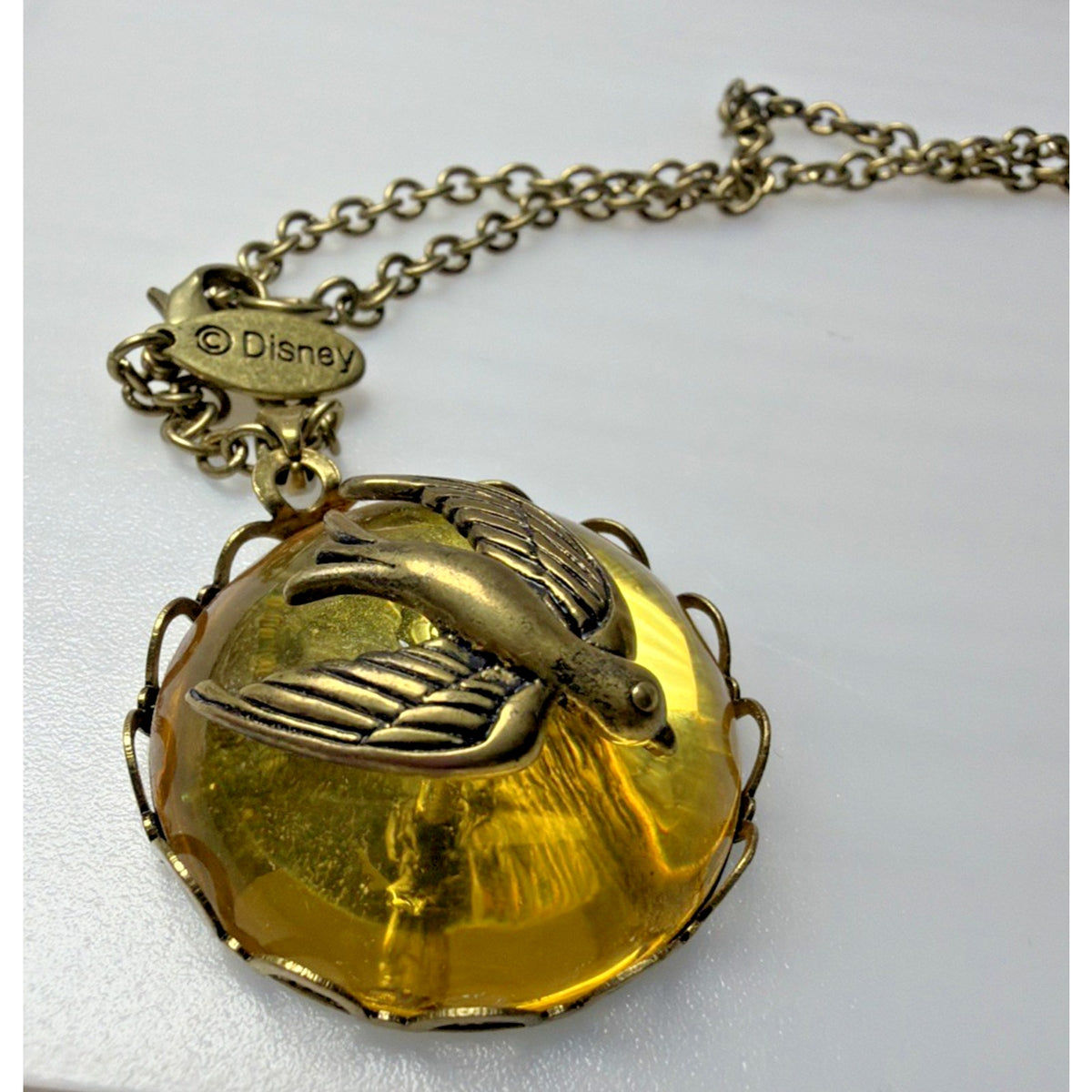Vintage Disney Alice in Wonderland Sparrow Pendant Necklace