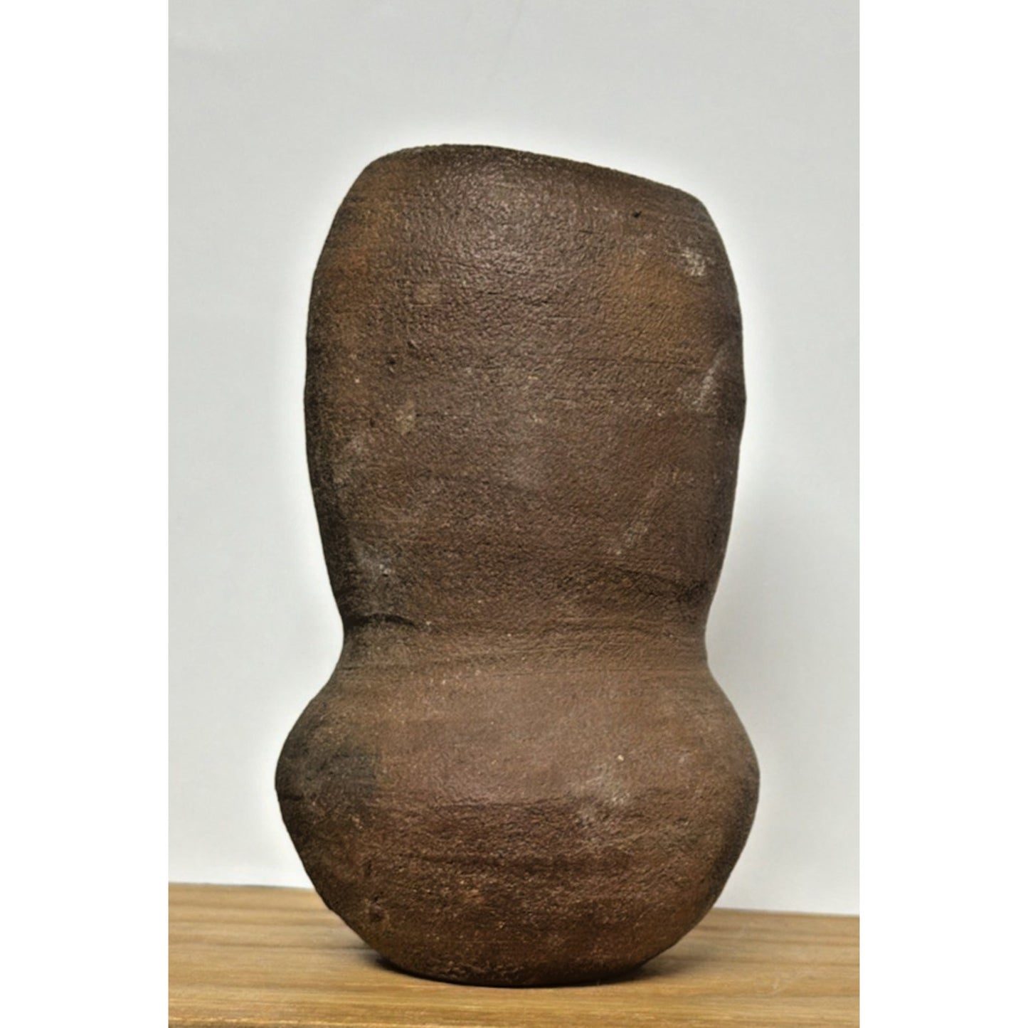 Old Japanese Bizen Pottery Earth Wood Fired Glazed Double Gourd Vase Read