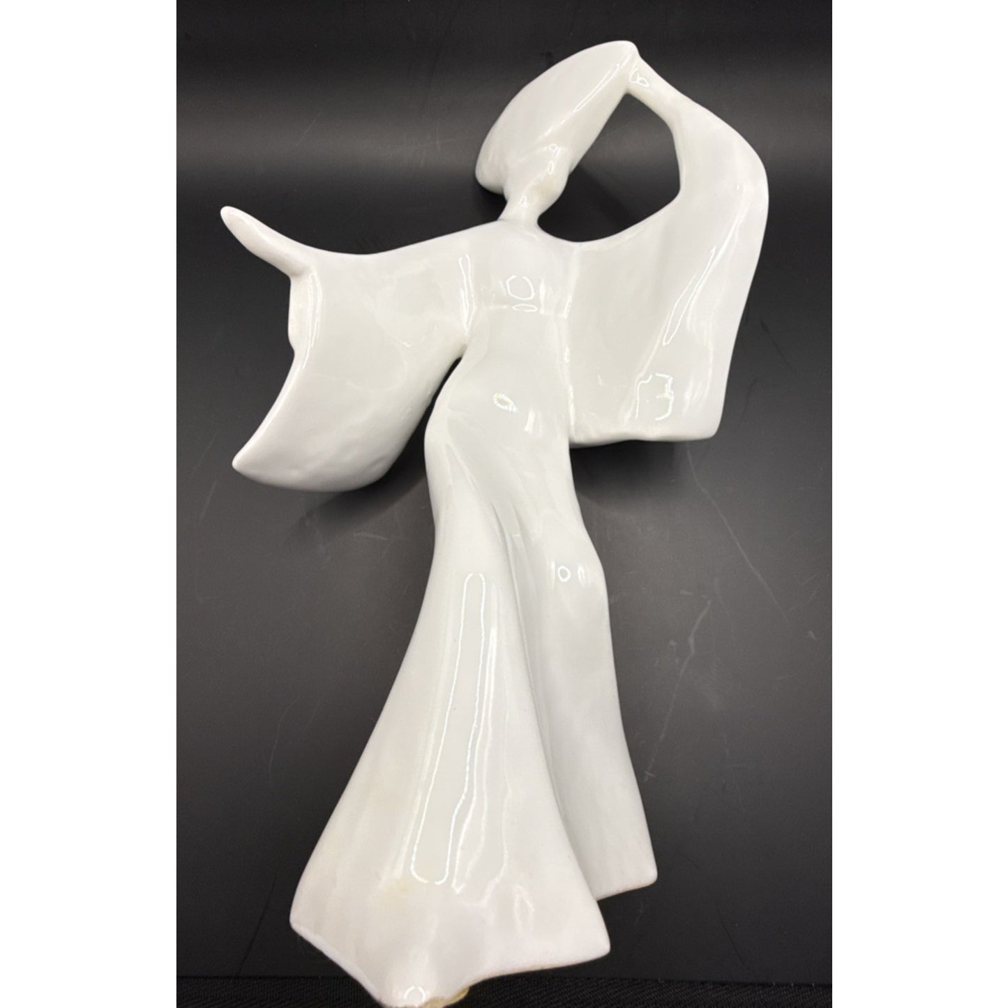 Vtg Blanc de Chine Awa Odori Dancer Sculpture Keiten Takahashi Porcelain Glazed
