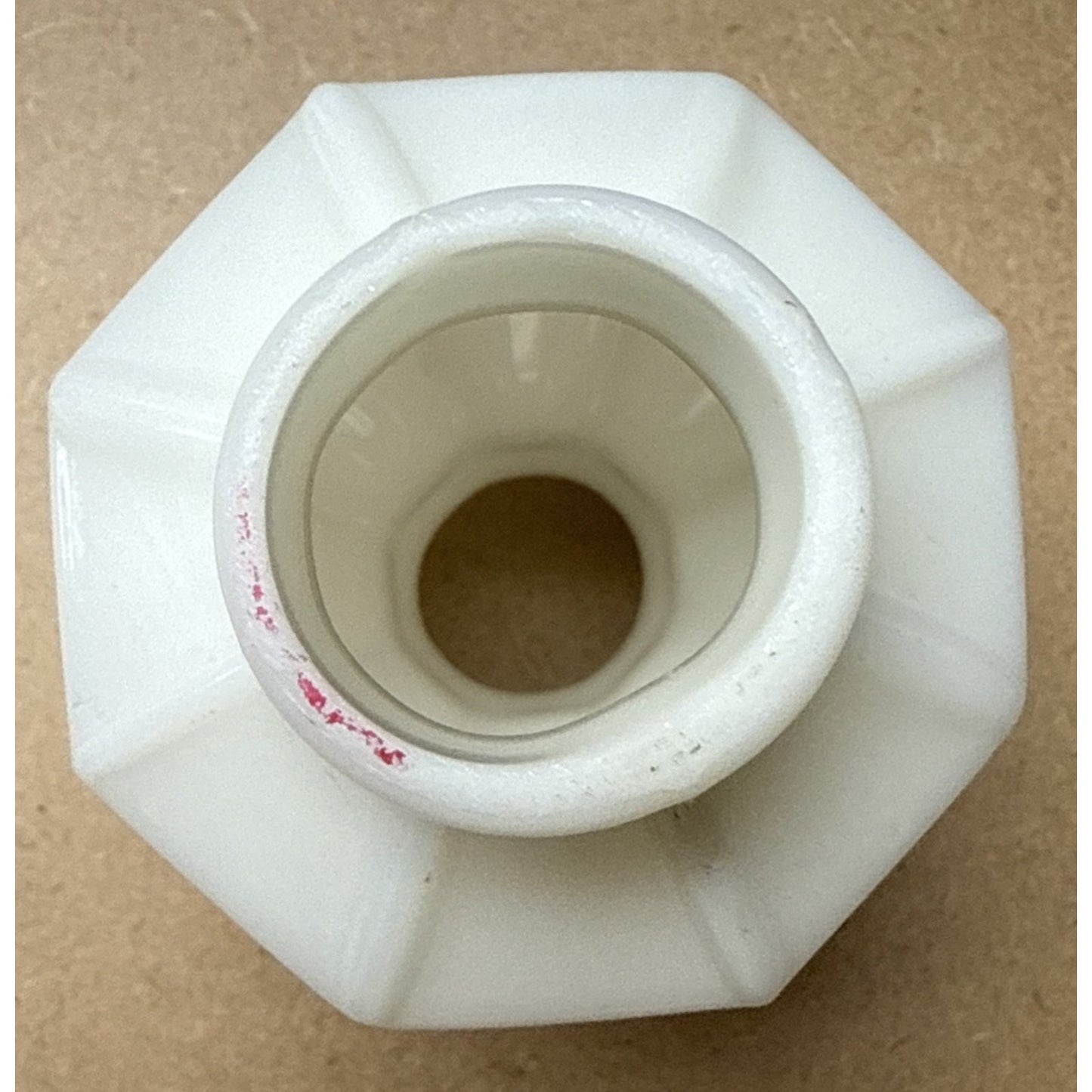 Antique Miniature Oil Lamp Mission Block Milk Glass As-Is