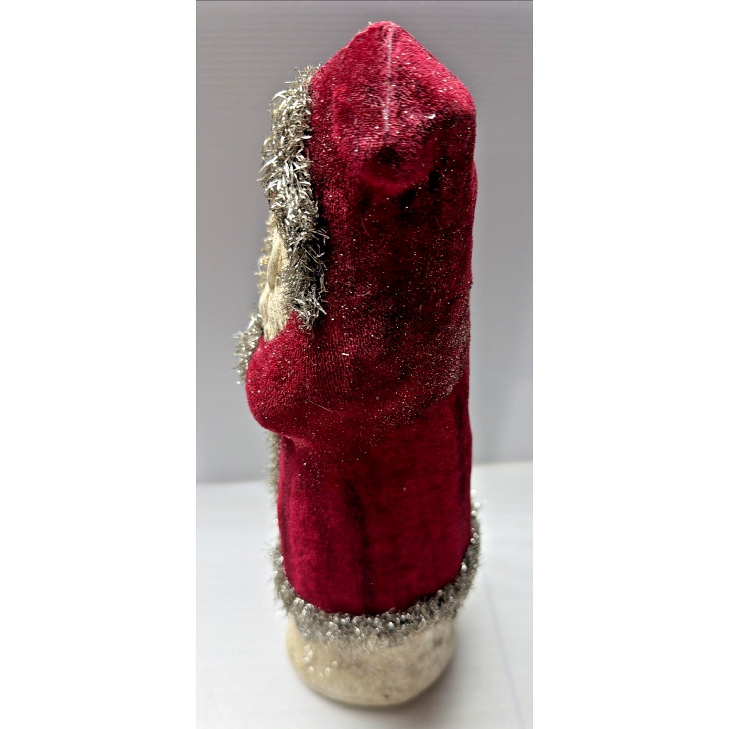 RAZ Imports Christmas Red Velvet Bersnickle Santa Figurine Tree Tinsel As Is