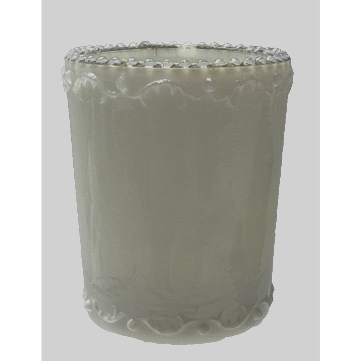 EAPG Unidentified Milk Glass Toothpick Matchstick Tobacco Childs Bead Scroll
