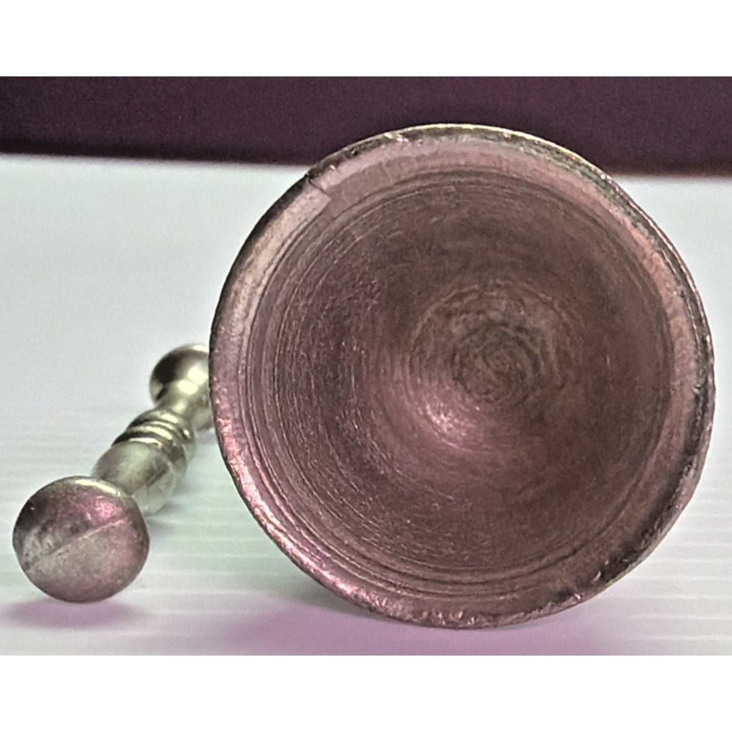 Vintage Mini Pestle Mortar Silver Metal Pewter
