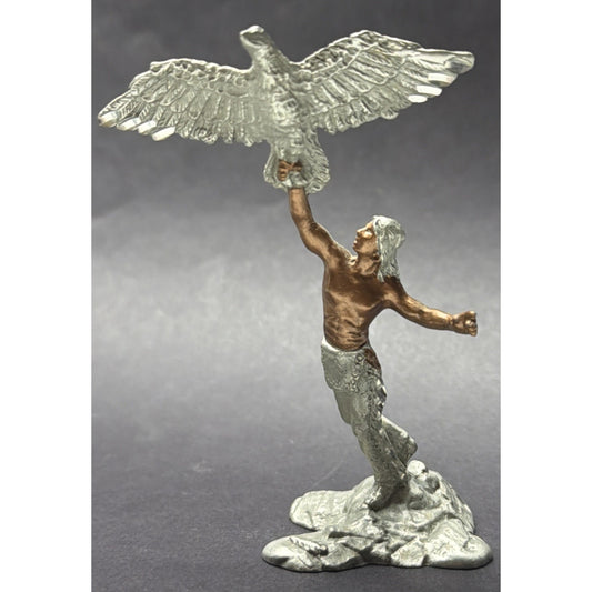 A Silierbok MWFP Masterworks Eagles Flight Gift Native American Pewter Figurine