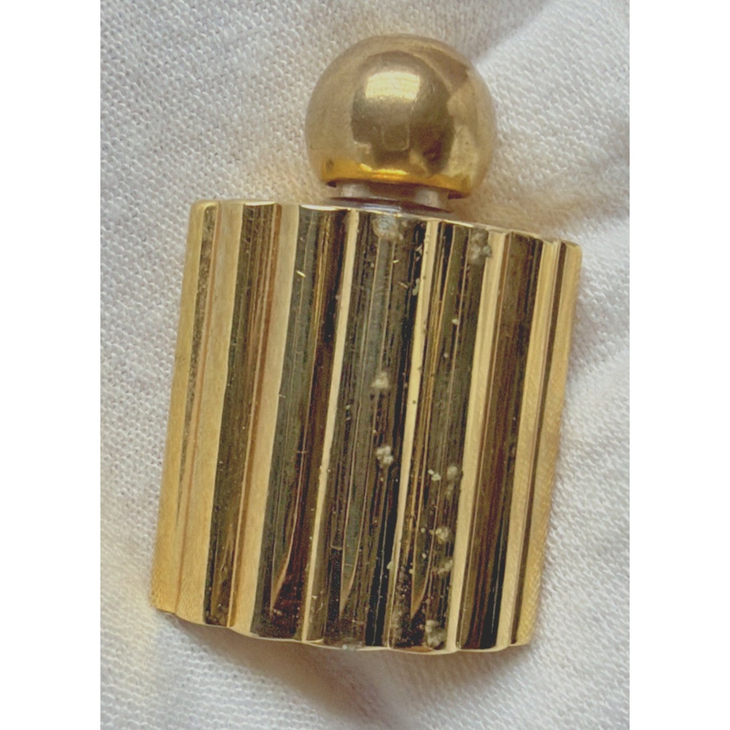 Helena Rubinstein Command Performance Gold Perfume Bottle Charm Bracelet As Is