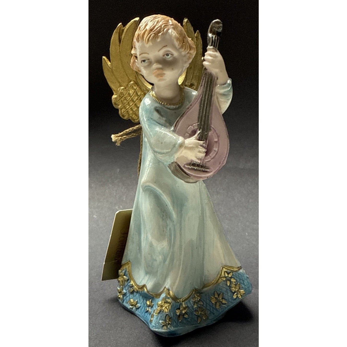 Vintage Fontanini Depose Italy 164 Nativity Angel Mandolin Spider Mark Tags