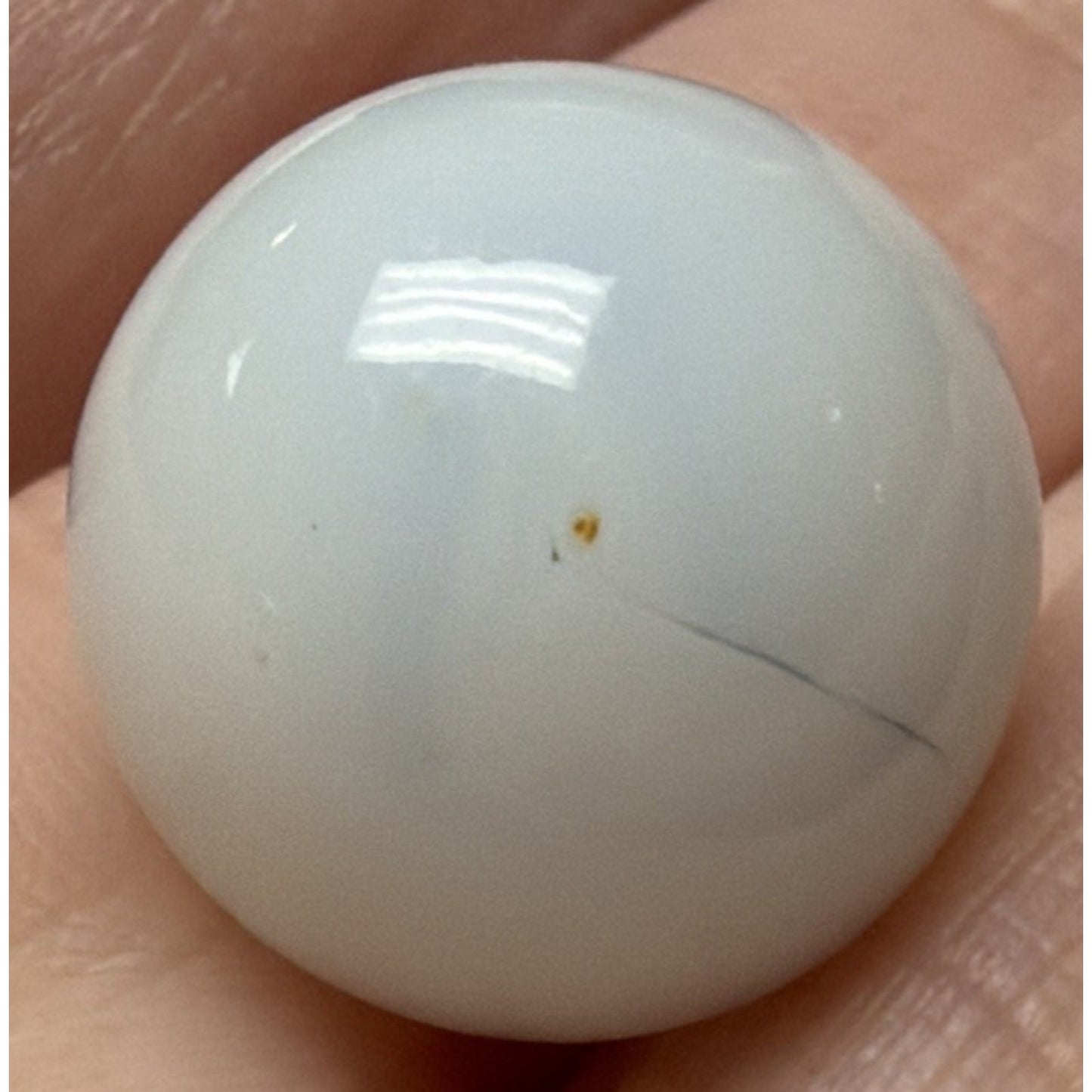 Old Christensen White Agate Marble As Is Read