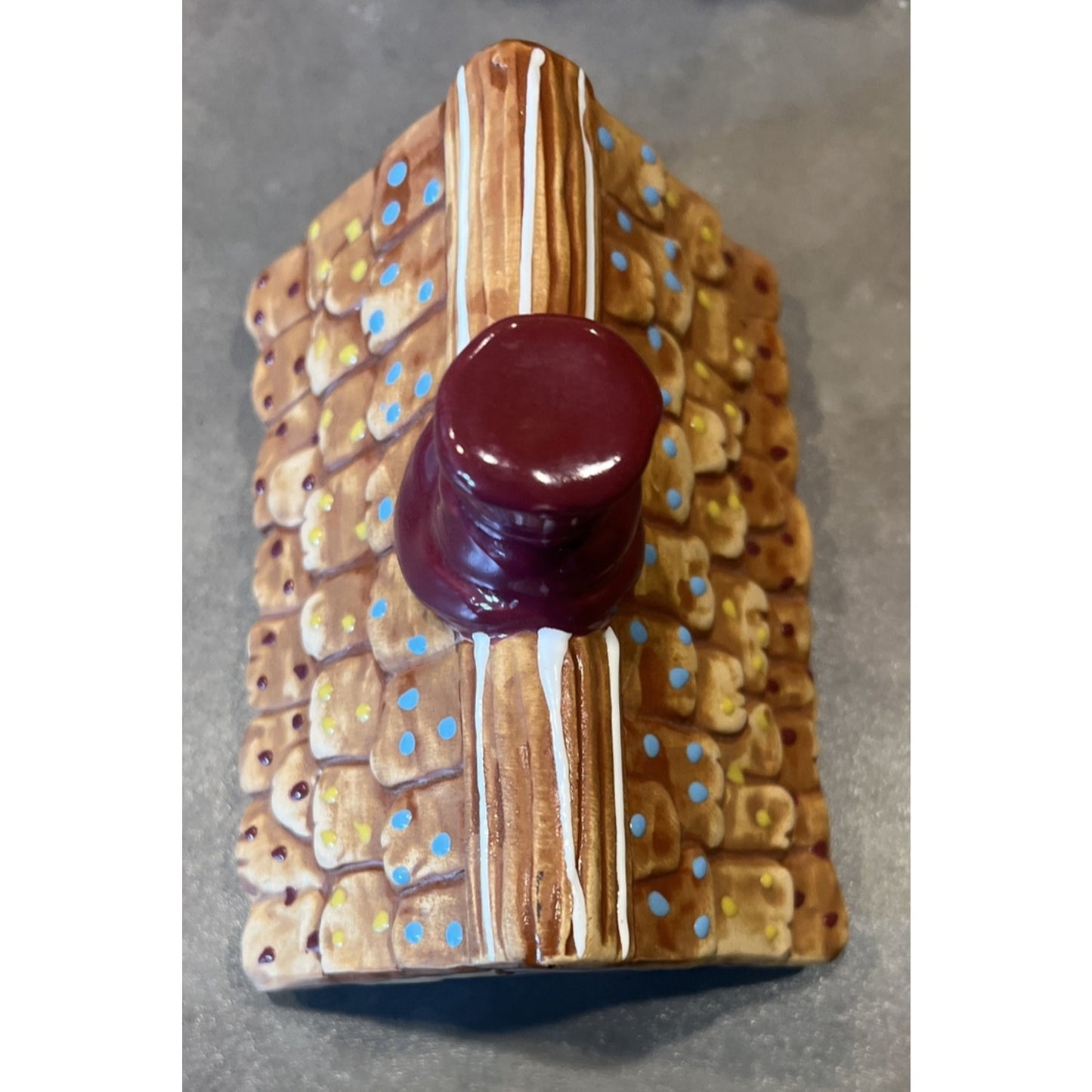 Vintage Christmas Mogi Nagoya Folk Art Gingerbread House Cookie Jar Elf Japan