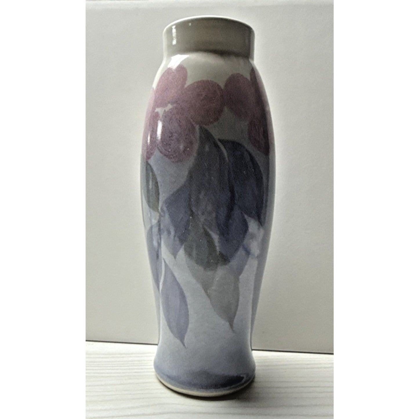 Vintage Leila Lei La Studio Art Pottery Nouveau Style Hand Painted Vase Floral