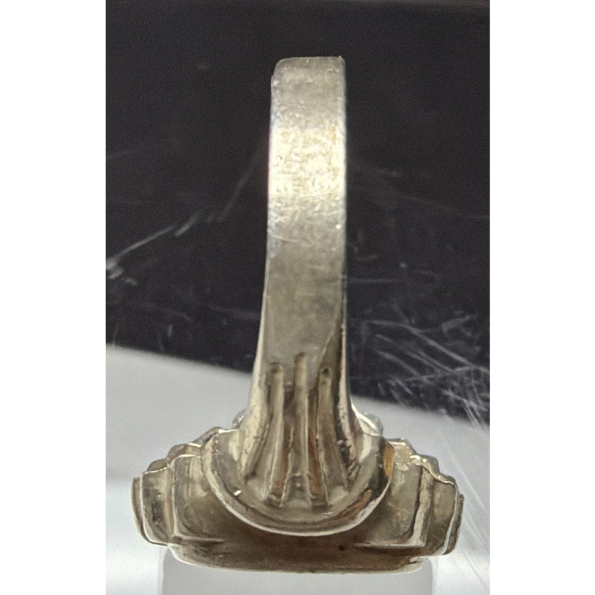 Vtg Sterling Silver 4H Clover Ring Signet Club Adjustable Sz 9.5