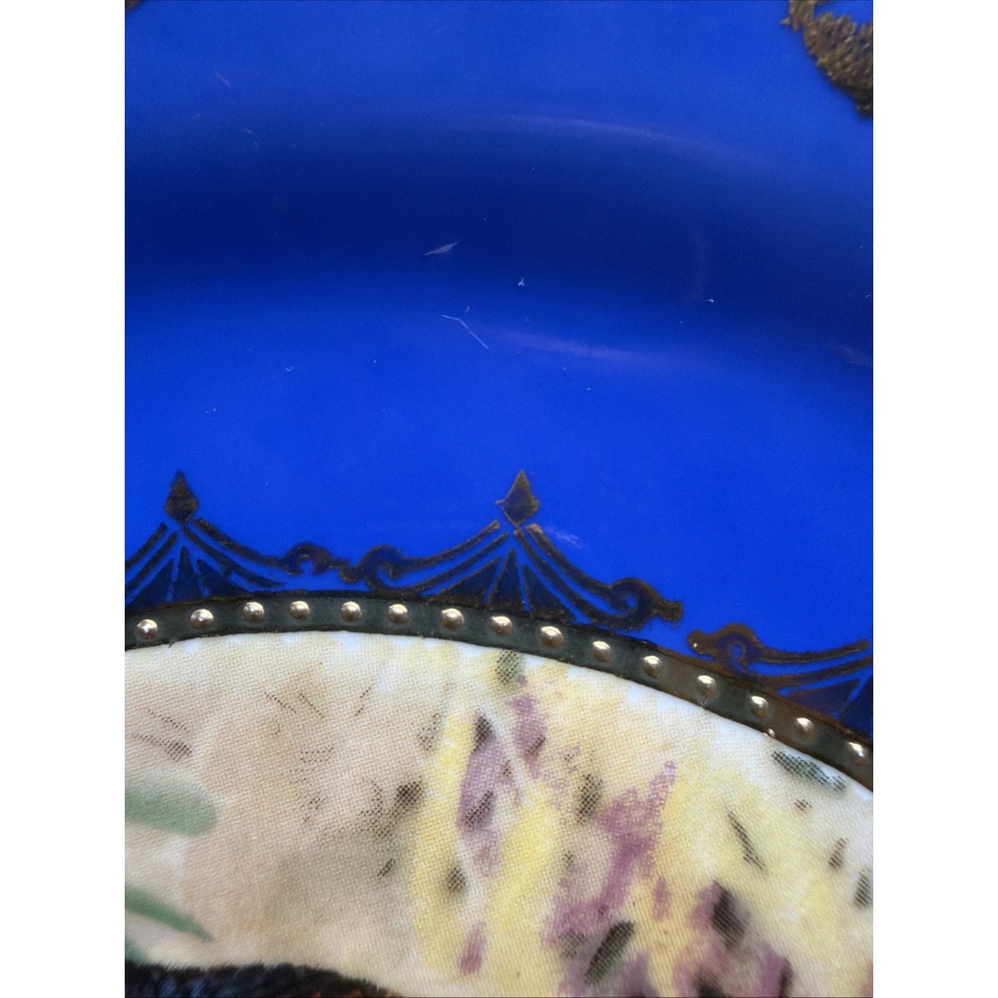 Vintage STW Bavaria Game Plate Cobalt Blue Pheasants Gold Gilt Trim Ornate