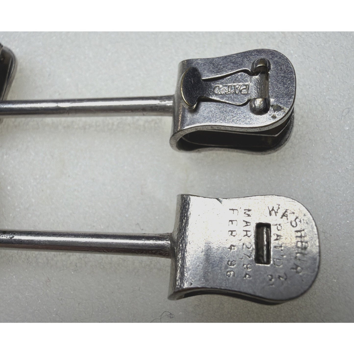 Vintage Lot Of 2 Washburne Cuff Holders Links Magician Cheating Patented